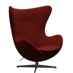 3316 Ægget loungestol, stel i sort af Arne Jacobsen