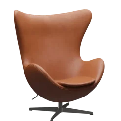3316 Ægget loungestol, stel i warm graphite af Arne Jacobsen