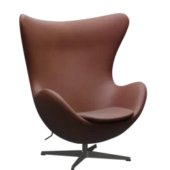 3316 Ægget loungestol, stel i warm graphite af Arne Jacobsen