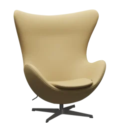 3316 Ægget loungestol, stel i warm graphite af Arne Jacobsen