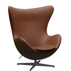 3316 Ægget loungestol, stel i warm graphite af Arne Jacobsen