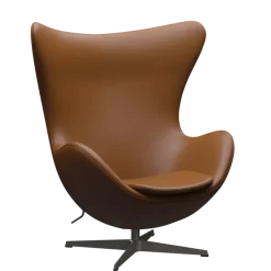 3316 Ægget loungestol, stel i warm graphite af Arne Jacobsen