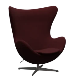 3316 Ægget loungestol, stel i warm graphite af Arne Jacobsen