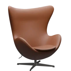 3316 Ægget loungestol, stel i warm graphite af Arne Jacobsen