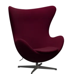3316 Ægget loungestol, stel i warm graphite af Arne Jacobsen