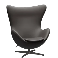 3316 Ægget loungestol, stel i warm graphite af Arne Jacobsen