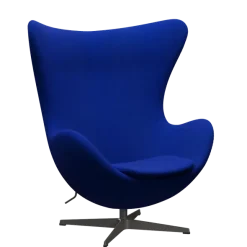 3316 Ægget loungestol, stel i warm graphite af Arne Jacobsen