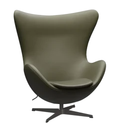 3316 Ægget loungestol, stel i warm graphite af Arne Jacobsen