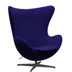 3316 Ægget loungestol, stel i warm graphite af Arne Jacobsen