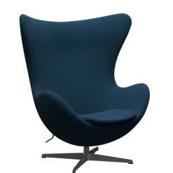 3316 Ægget loungestol, stel i warm graphite af Arne Jacobsen