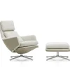 Grand Relax Lænestol inkl. Fodskammel, grey/beige fra Vitra