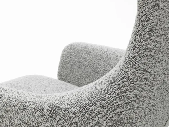 Grand Repos Lænestol, cream/dark brown fra Vitra