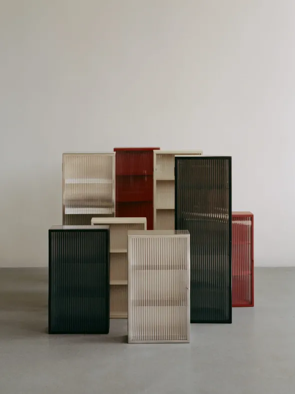 Haze Wall Cabinet, reeded glass 35x60 fra Ferm Living