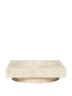Hew low centrepiece, travertin fra Ferm Living