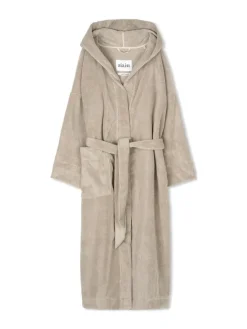 Hooded Terry badekåbe, Dried Linen fra Aiayu