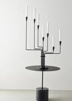 Karlsvognen Table Lysestage, sort fra Piet Hein