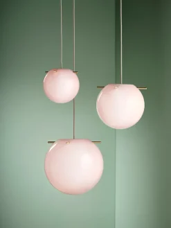 Koi Pendel, rose/brass Ø32 fra Frandsen