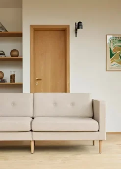 L42 Firhøj Sofa 3-Personers, beige fra FDB Møbler