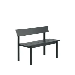 Linear Steel havebænk med ryglæn 110 cm fra Muuto