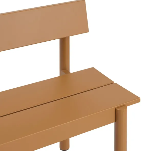 Linear Steel havebænk med ryglæn 110 cm fra Muuto
