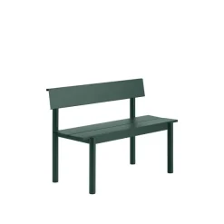 Linear Steel havebænk med ryglæn 110 cm fra Muuto