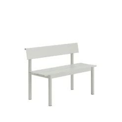 Linear Steel havebænk med ryglæn 110 cm fra Muuto