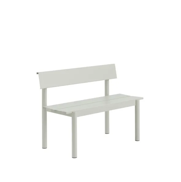 Linear Steel havebænk med ryglæn 110 cm fra Muuto
