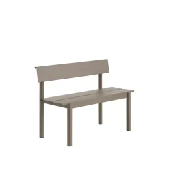 Linear Steel havebænk med ryglæn 110 cm fra Muuto