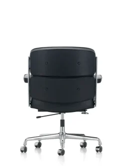 Lobby Chair ES 104 kontorstol, sort læder fra Vitra
