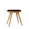 Low Stool, olieret eg, Kvadrat Baru 0390, 47 cm skammel fra Mater
