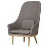 Lunar Highback stol, eg, Melange Nap 241 HR fra Stellar Works
