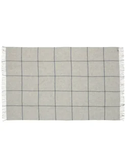 Mandø Plaid, light grey fra Silkeborg Uldspinderi