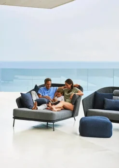 Mega Daybed, venstre, inkl. hyndesæt fra Cane-line