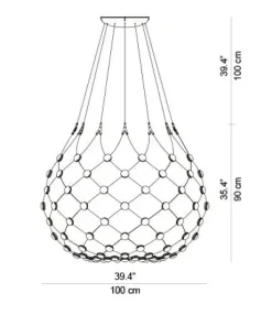 Mesh LED pendel Ø100 fra Luceplan
