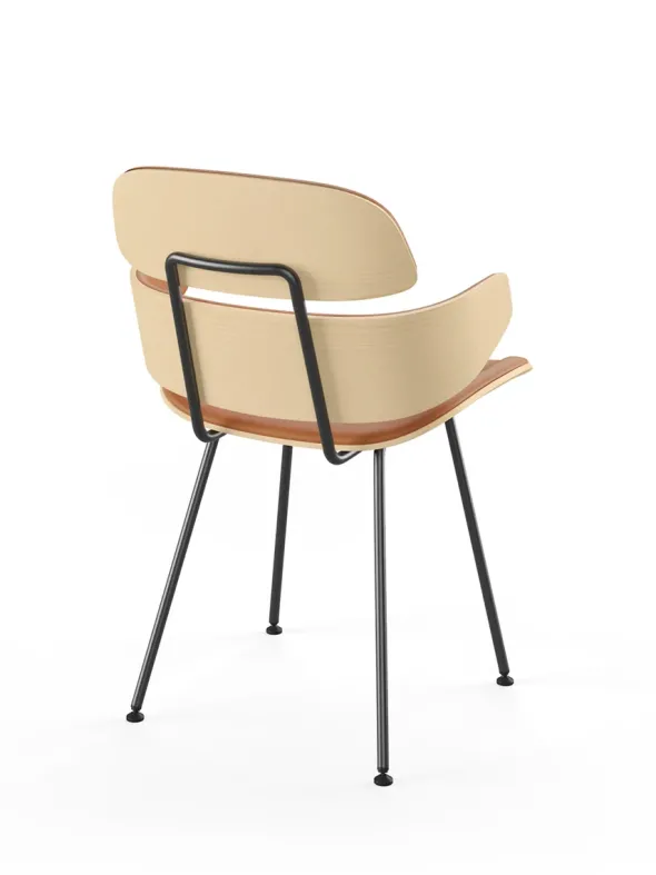 Midas armstol, cognac læder fra Naver Collection