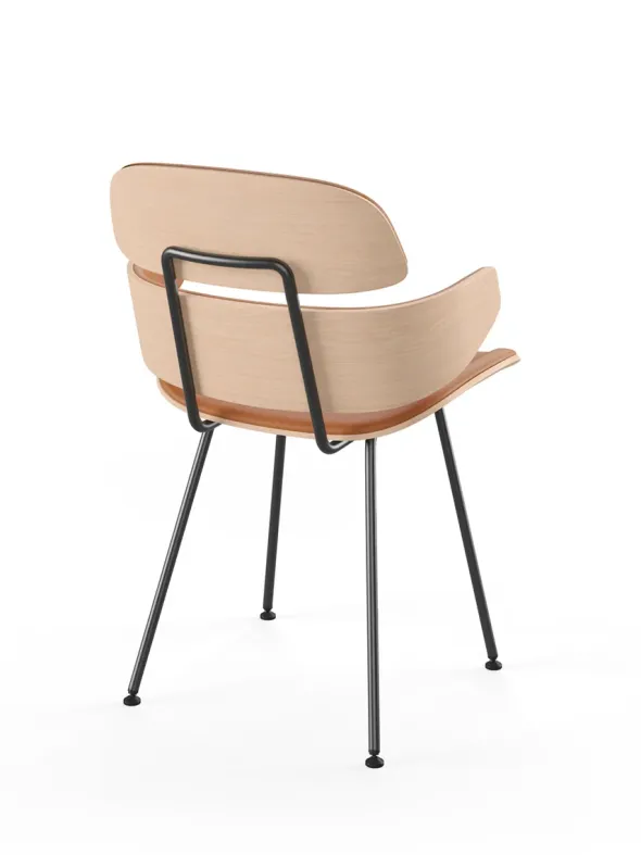 Midas armstol, cognac læder fra Naver Collection