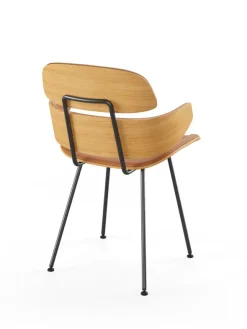 Midas armstol, cognac læder fra Naver Collection