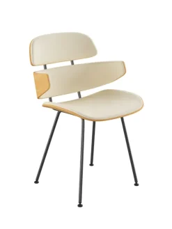 Midas armstol, creme læder fra Naver Collection