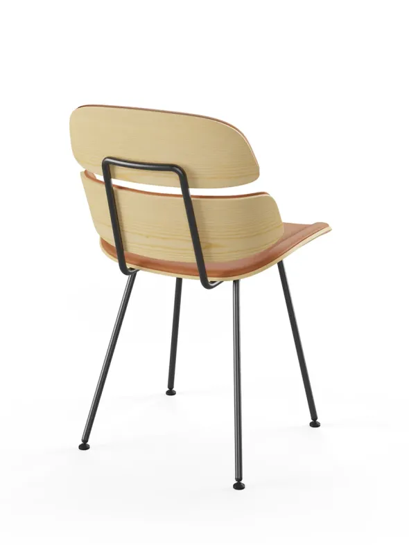 Midas stol, cognac læder fra Naver Collection