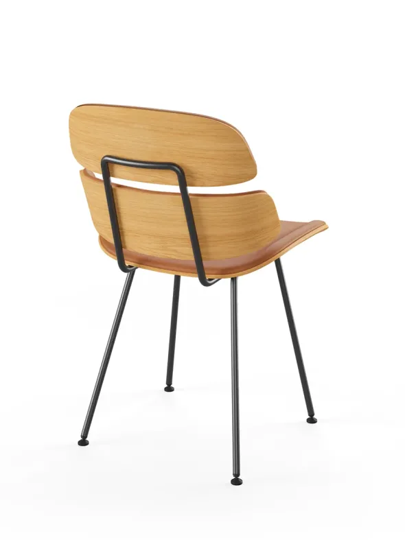 Midas stol, cognac læder fra Naver Collection
