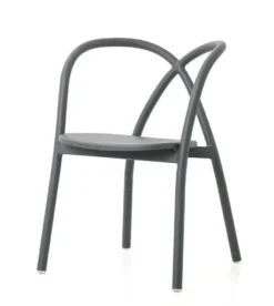 Ming cafésæt m. 3 stole og 1 bord, aluminium, grå fra Stellar Works