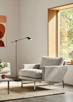 MS011 Gulvlampe, sort PVD fra Fritz Hansen