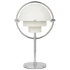 Multi-Lite Portable Bordlampe, krom/hvid fra GUBI
