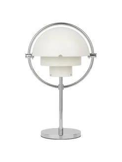 Multi-Lite Portable Bordlampe, krom/hvid fra GUBI