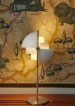 Multi-Lite Portable Bordlampe, krom/hvid fra GUBI