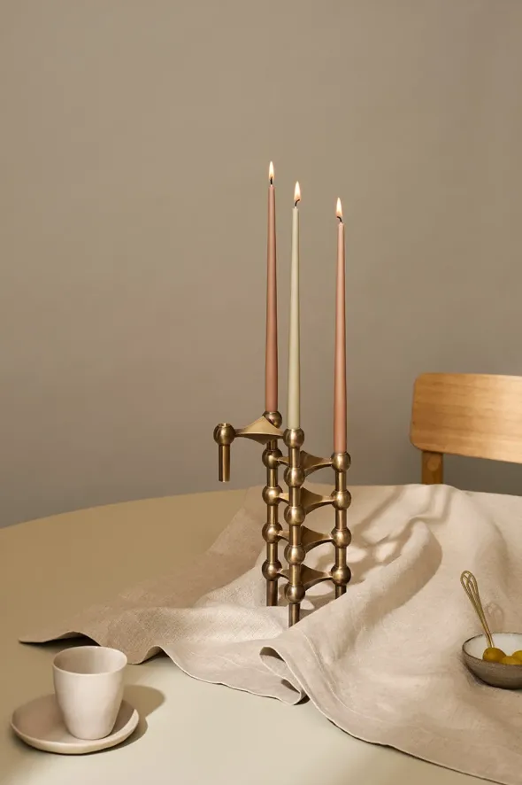 Nagel Lysestage, bronzeret messing fra STOFF Nagel