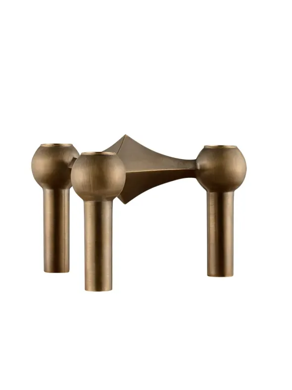 Nagel Lysestage, bronzeret messing fra STOFF Nagel