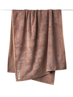 Naram towel - Camel & Ultramarine blue fra Bongusta