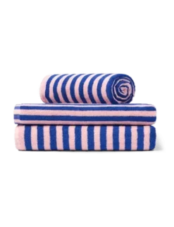 Naram towel - Dazzling blue & Rose fra Bongusta