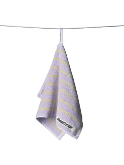 Naram towel - Lilac & Neon yellow fra Bongusta